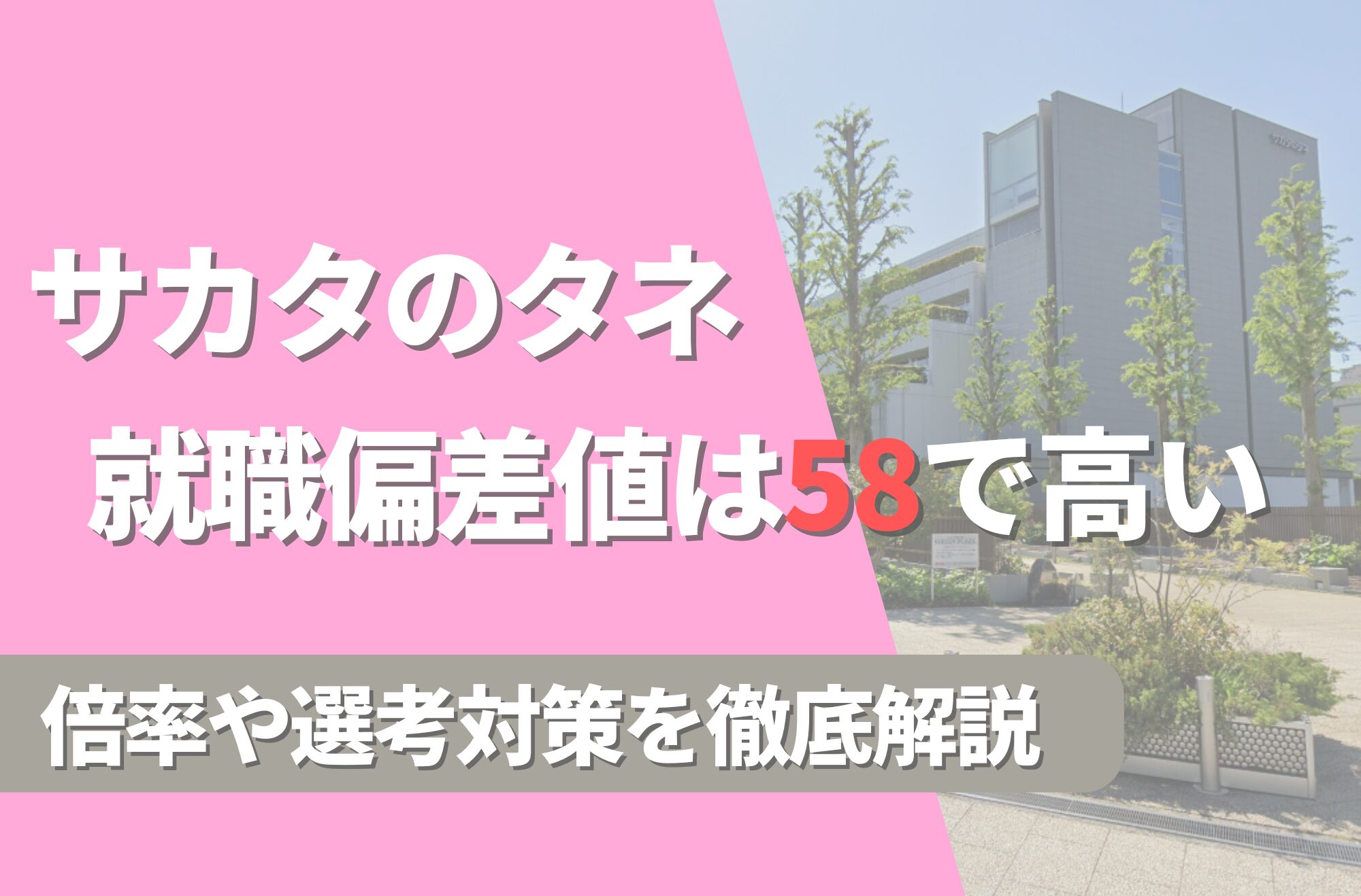 サカタのタネの就職難易度は偏差値58で高い！勝ち組説や倍率・選考対策を徹底解説